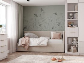 Диван-кровать Бенто (крем) в Югорёноке - yugoryonok.mebel-nsk.ru | фото