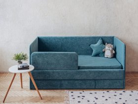 Диван-кровать Happy (бирюзовый) в Югорёноке - yugoryonok.mebel-nsk.ru | фото