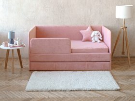 Диван-кровать Happy (коралловый) в Югорёноке - yugoryonok.mebel-nsk.ru | фото