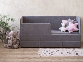 Диван-кровать Happy (темно-серый) в Югорёноке - yugoryonok.mebel-nsk.ru | фото