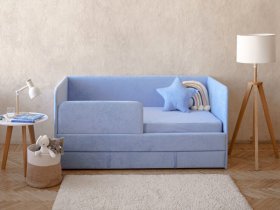 Диван-кровать Happy (васильковый) в Югорёноке - yugoryonok.mebel-nsk.ru | фото