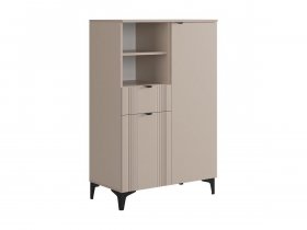 Комод 2 Рич (кашемир/фрапучино матовый/черный) в Югорёноке - yugoryonok.mebel-nsk.ru | фото