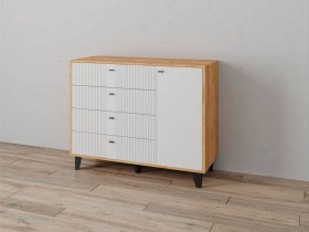 Комод «Катрин-13» (дуб крафт золотой/карбон фарфор) в Югорёноке - yugoryonok.mebel-nsk.ru | фото