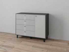 Комод «Катрин-13» (графит/светло-серый) в Югорёноке - yugoryonok.mebel-nsk.ru | фото