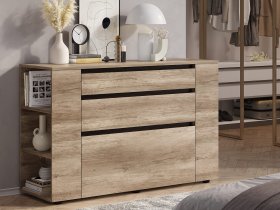 Комод КМ-06 Энигма (венге/дуб каньон) в Югорёноке - yugoryonok.mebel-nsk.ru | фото