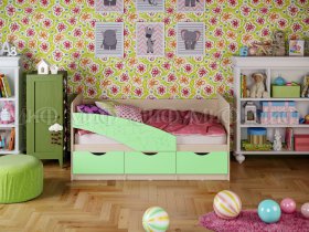 Кровать детская Бабочки 1,8 м в Югорёноке - yugoryonok.mebel-nsk.ru | фото
