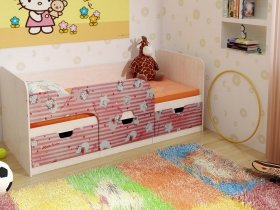 Кровать детская с ящиками 1,86 Минима Hello Kitty в Югорёноке - yugoryonok.mebel-nsk.ru | фото