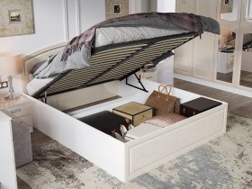 Кровать двуспальная 1,6 м Венеция КРМП-160 с подъемным механизмом в Югорёноке - yugoryonok.mebel-nsk.ru | фото