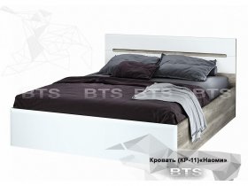 Кровать двуспальная 1,6 м  Наоми КР-11 в Югорёноке - yugoryonok.mebel-nsk.ru | фото