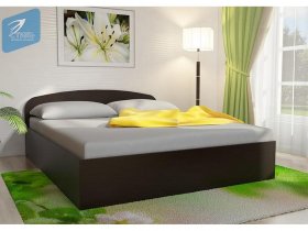 Кровать двуспальная 1,6м с подъем. мех. (венге) в Югорёноке - yugoryonok.mebel-nsk.ru | фото
