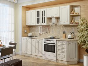 Модульная кухня Классика-1 (дуб молочный) в Югорёноке - yugoryonok.mebel-nsk.ru | фото