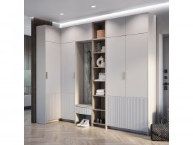 Модульная прихожая Пандора (кашемир/MF03) в Югорёноке - yugoryonok.mebel-nsk.ru | фото