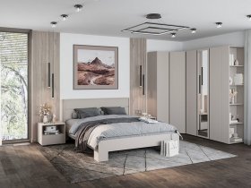 Модульная спальня Люмо (кашемир) в Югорёноке - yugoryonok.mebel-nsk.ru | фото