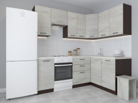 Модульная угловая кухня 1,4м*2,1м Лада (пикард) в Югорёноке - yugoryonok.mebel-nsk.ru | фото