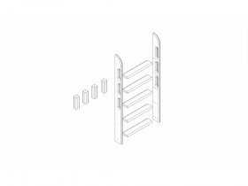 Пакет №10 Прямая лестница и опоры для двухъярусной кровати Соня в Югорёноке - yugoryonok.mebel-nsk.ru | фото