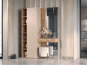 Прихожая Ева (кашемир/дуб вотан) в Югорёноке - yugoryonok.mebel-nsk.ru | фото