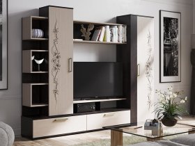 Стенка «Дакота» (венге/дуб молочный) в Югорёноке - yugoryonok.mebel-nsk.ru | фото