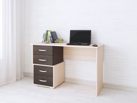 Стол письменный Сити-2 (венге/дуб молочный) в Югорёноке - yugoryonok.mebel-nsk.ru | фото