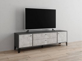 Тумба под ТВ Парус-10 (графит/мальта) в Югорёноке - yugoryonok.mebel-nsk.ru | фото