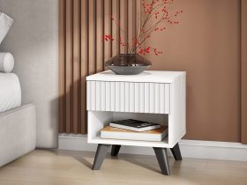Тумба прикроватная Эккервуд (белый) в Югорёноке - yugoryonok.mebel-nsk.ru | фото